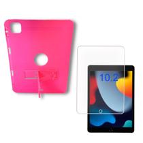 Capa Rosa Suporte para iPad 9ª Geração com Película 10.2 polegadas Capa Rosa Suporte para iPad 9ª Geração com Película 10.2 polegadas