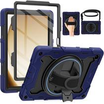 Capa ROSROME para Galaxy Tab A9 Plus 5G/A9+ (11 polegadas) com protetor de tela HD, alça de ombro e proteção contra quedas de 4,6 m Alça de mão giratória 360 e suporte