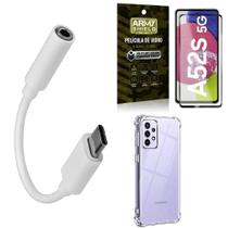 Capa Samsung A52S + Adaptador Fone Tipo C/P2 + Película 3D - Armyshield