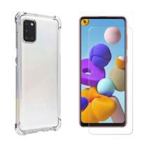 Capa Samsung Galaxy A21S Transparente Capinha Proteção Película