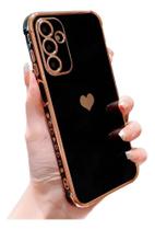 Capa Samsung Galaxy Luxo Design Amor Dourado - Violeta S24Fe