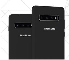 Capa Samsung Galaxy S10 Plus Tela 6,4 Silicone Cover Anti Impacto Preto