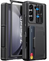 Capa Samsung Galaxy Z Fold 5 SIXBOX - Com Suporte, Porta-Cartões e Protetor de Tela Capa Samsung Galaxy Z Fold 5 SIXBOX - Com Suporte, Porta-Cartões e Protetor de Tela