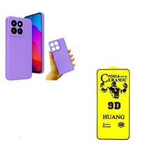 Capa Silicone Aveludada Lilás + Película Cerâmica Fosca Moto Edge 60 Fusion Capa Silicone Aveludada Lilás + Película Cerâmica Fosca Moto Edge 60 Fusion