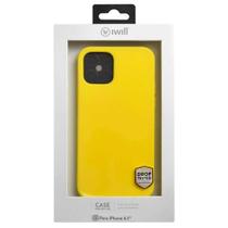 Capa silicone aveludada na cor amarela para iPhone 12/12 PRO - Iwill