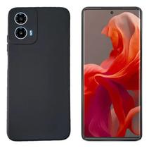 Capa silicone Aveludado para Motorola Moto G85 Preto - LXL