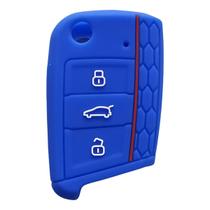 Capa Silicone Azul Chave Presenca Vw Golf Tsi Gti Tiguan Nivus Tcross Polo Novo Taos 6EA087012B