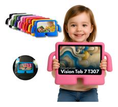 Capa Silicone Infantil + Película Positivo Vison Tab 7 T307 Capa Silicone Infantil + Película Positivo Vison Tab 7 T307