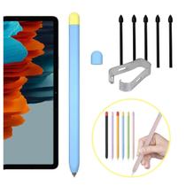 Capa silicone + kit 5x pontas extras para S-Pen Galaxy S7