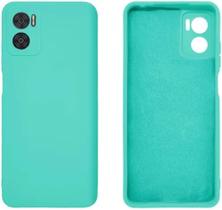 Capa silicone Motorola Moto e22 verde.