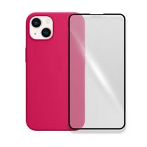 Capa Silicone para iPhone 13 + Película Vidro 3D