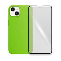 Capa Silicone para iPhone 13 + Película Vidro 3D