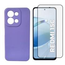 Capa Silicone + Película de Vidro 3D Para Xiaomi Redmi 15c