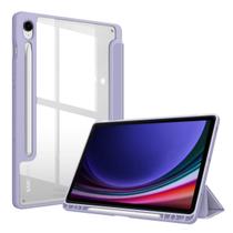 Capa Silicone + Película Vidro Tablet Samsung S9 Lavanda