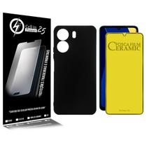 Capa Silicone Premium aveludada + Películaula Ceramica Fosca Para Xiaomi Poco C65 Tela 6.74 - Cell In Power25 Capa Silicone Premium aveludada + Películaula Ceramica Fosca Para Xiaomi Poco C65 Tela 6.74 - Cell In Power25