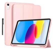 Capa silicone slim + caneta touch para Ipad 10 2022 10,9 Pol