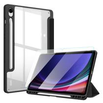 Capa Silicone + Vidro Tablet Samsung S9 FE 10.9 - Preto