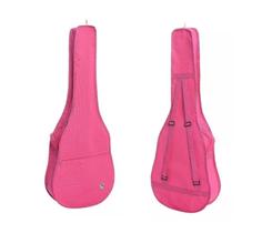 Capa Simples Nylon Para Violão Infantil N4 Cor De Rosa