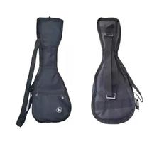Capa Simples Ukulele Soprano com alça Lateral e Bolso Cor Preta