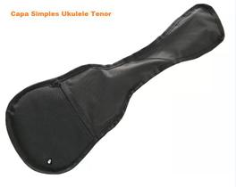 Capa Simples Ukulele Tenor c/ alça Lateral - Cor Preta