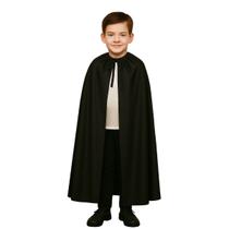 Capa Simples Vampiro Preta Infantil - 80cm