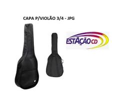 Capa Simples Violão Infantil Juvenil 3,4 Cor Preta