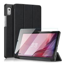 Capa Sintética Preto Para Tablet Lenovo M9 Tb310Xu + Vidro