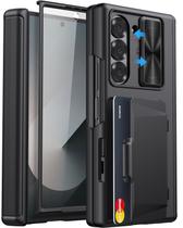 Capa SIXBOX para Samsung Galaxy Z Fold 6 - Preta com Porta-Cartões Capa SIXBOX para Samsung Galaxy Z Fold 6 - Preta com Porta-Cartões