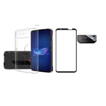 Capa Slim Clear para Asus Rog Phone 6/6D + 1 Película 3D Vidro Premium + 1 Película Cam - RMM CASESROG KIT ROG PHONE 6