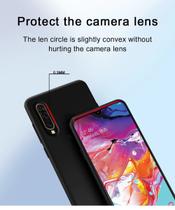 Capa Slim Fosca (Preta) Premium Samsung Galaxy A70 + 01 Película De Gel Cobre 100% Tela