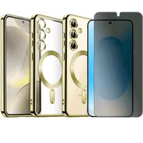 Capa Slim Magsafe Compativel com Samsung Galaxy S25 Pelicula Privacy Capa Slim Magsafe Compativel com Samsung Galaxy S25 Pelicula Privacy