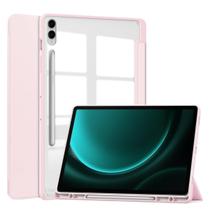 Capa Slot Caneta Acrílico Samsung Tab S9 Fe+ 12.4 Rosa