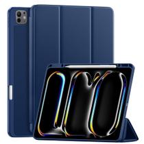 Capa Smart Case para Ipad Air 13 (M2 M3) Azul Marinho Encaixe Apple Pencil