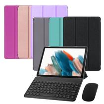 Capa Smart Case Para Tablet Samsung Galaxy Tab A9 8.7” + Teclado e Mouse Bluetooth