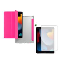 Capa Smart Case Silicone Compatível com iPad 9 Geração A2602 A2603 A2604 A2605 + Película de Vidro