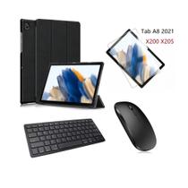 Capa Smart Com Teclado E Mouse Bluetooth Para Tablet Galaxy A8 X200 X205