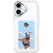 Capa Smart Display Foto E-Ink NFC DIY Para iPhone 16 Pro Max