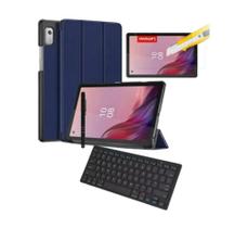 Capa Smart + Película + Caneta + Teclado Para Tablet Lenovo M9