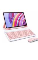 Capa Smart Teclado E Mouse Bluetooth P Tablet Samsung A11 11 polegadas Rosa pálido