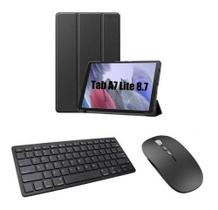 Capa Smart + Teclado + Mouse Para Tablet A7 Lite T220 T225