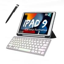 Capa Smart + Teclado Para Tablet 9 ª Geração 10,2 + Pelicula - Duda Store
