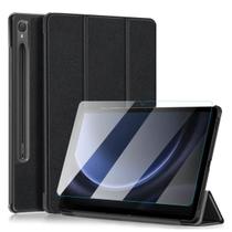 Capa Smartcase Couro Para Galaxy Tab S9 Fe+ X616 + Película