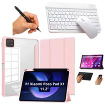 Capa Smartcase p/ POCO Pad X1 11,2” + Teclado Mouse Bluetooth com Ç + Caneta