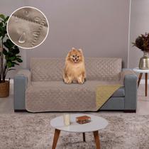 Capa Sofá Impermeável 2+3+4 Lugares Caqui-Palha Exclusiva