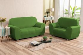 Capa Sofa Relex com elastico 2 e 3 lugares verde