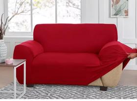 Capa Sofa Relex com elastico 2 e 3 lugares vermelho Capa Sofa Relex com elastico 2 e 3 lugares vermelho