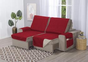 Capa Sofá Retrátil Protetor 3 Lugares 1,80M Assento Dupla Capa Sofá Retrátil Protetor 3 Lugares 1,80M Assento Dupla