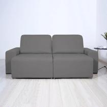 Capa Sofá Retrátil Reclinável Em Malha 2 Lugares Veste Fácil