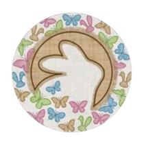 Capa Sousplat Pascoa Em Tecido 534223 C/2Und Diâmetro 2Un