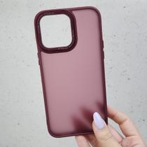 Capa Space Fosca Para Iphone 14 Pro Max Com Borda Metálica